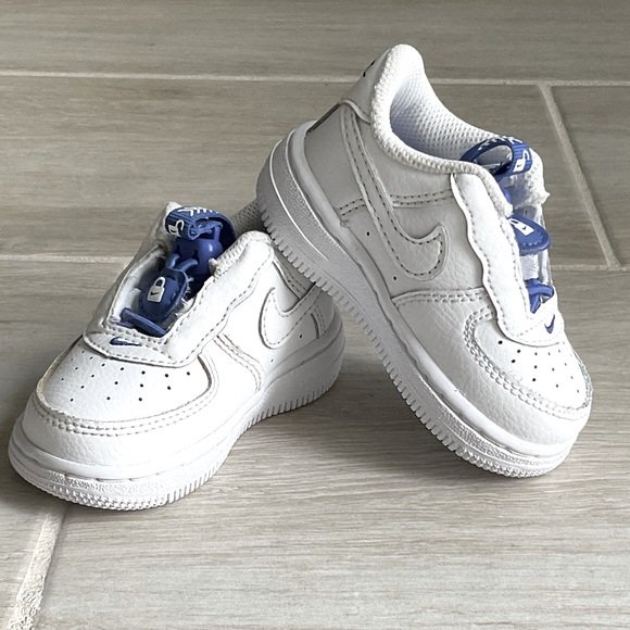 Nike Other - Like New Baby Nike Air Force 1’s Ones White Cinchable Sneakers Size 4 C